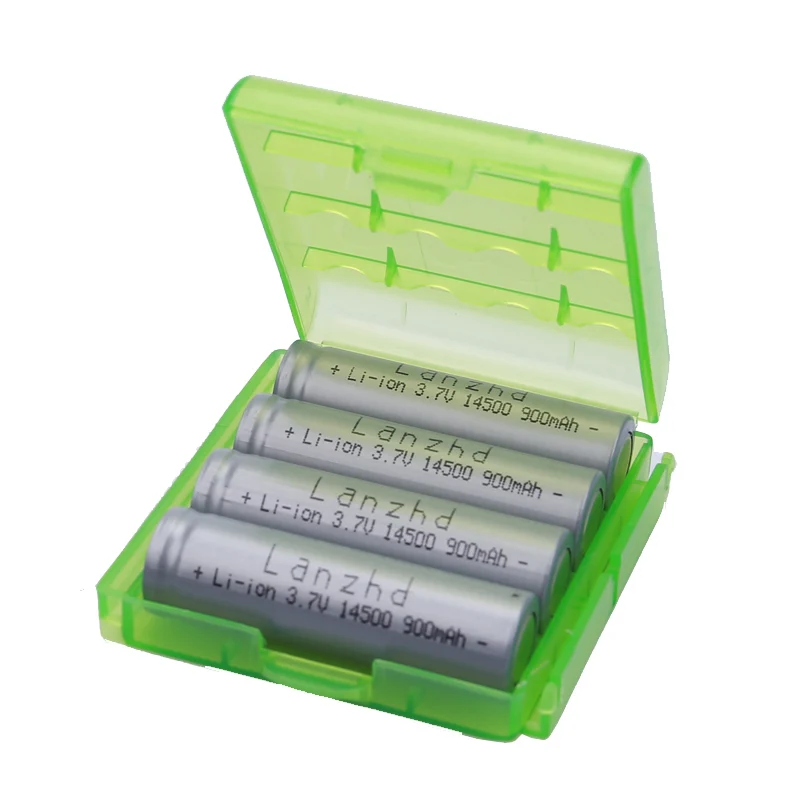 （1-24pcs）Lanzhd 14500 900mAh 3.7V Li-ion Rechargeable Batteries AA Battery Lithium Cell for Led Flashlight Headlamps Torch Mouse