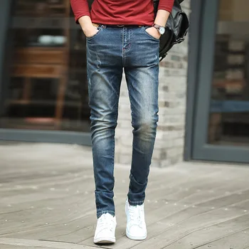 

The new 2020 men's feet stretch jeans teenagers cultivate one's morality joker leisure trousers