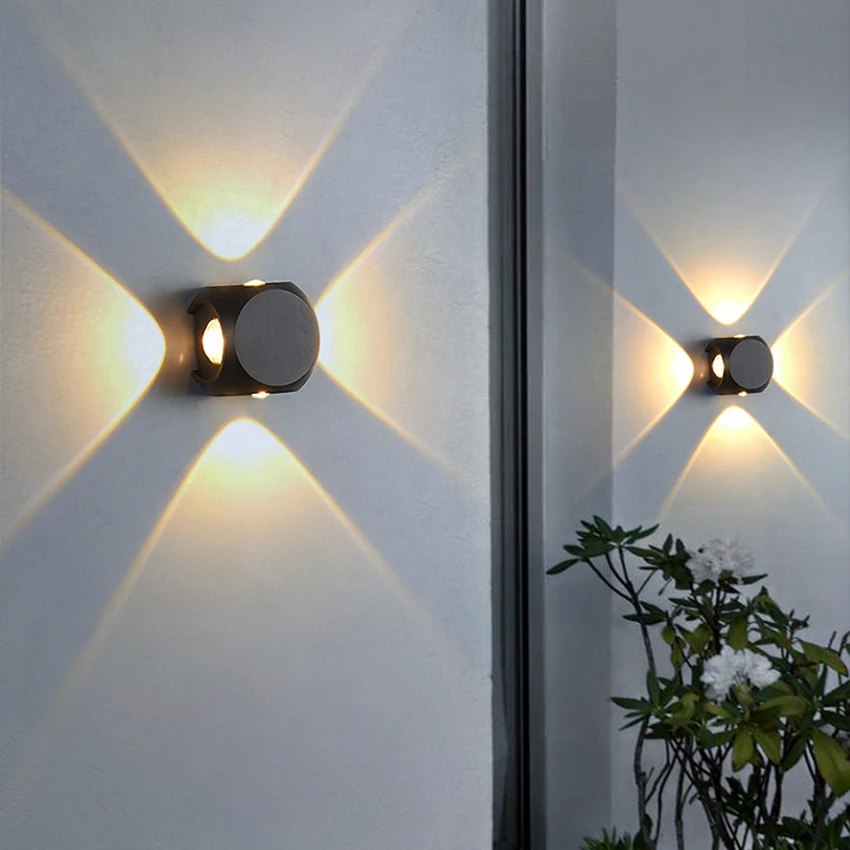 Скандинавский светодиодный настенный светильник, уличный водонепроницаемый настенный светильник для сада, крыльца, коридора, настенный светильник, светодиодный алюминиевый настенный светильник BL34