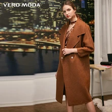 Vero Moda женское офисное пальто из чистой шерсти с нагрудным карманом на пуговицах | 318327556
