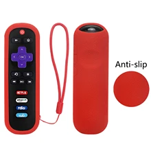 Rc280 remoto caso silicone à prova de choque capa protetora para tcl roku 3600r pele-amigável anti-perdido com laço remoto