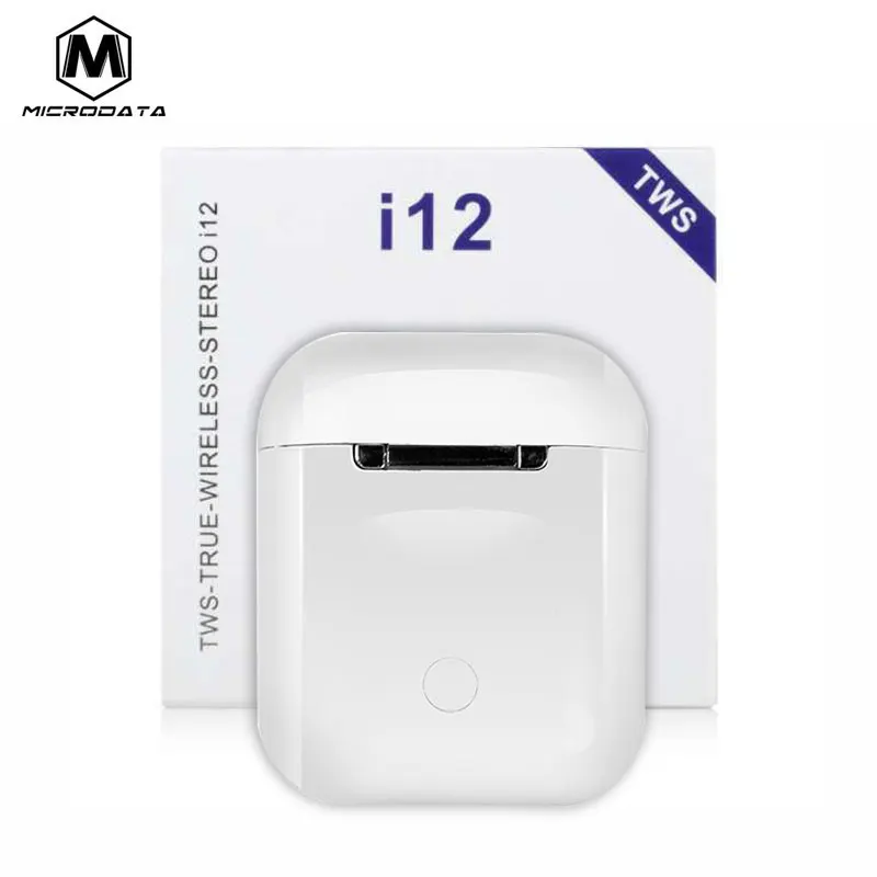 Наушники Microdata i12 TWS настоящие Беспроводные Bluetooth 5 0 умные сенсорные