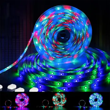 

60LEDS/m Led Strip SMD2835/5050 Led Light Tape DC12V White/Red/Blue/Green/RGB diode Ribbon Flexible Strip Light 5M/Roll
