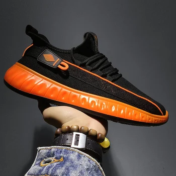 

Design Sneakers Breathable Mesh Running Shoes for Men Shoes Trainers Black Men Thick bottom Sports Shoes Outdoor Walking Shoes