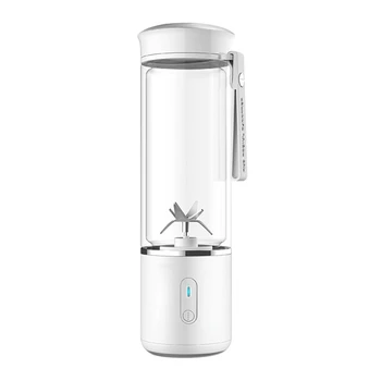 

500Ml Portable Juicer,Electric Fruit Juicer Glass Smoothie Maker USB Rechargeable Blenders Mixer for Home Travel