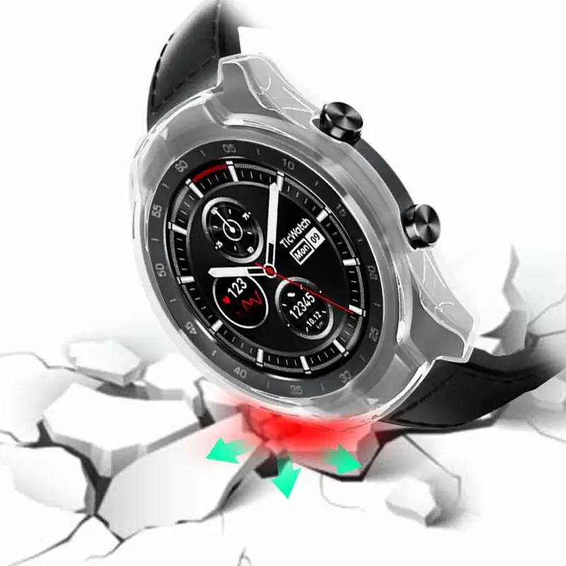 ТПУ Смарт-часы, защитный чехол для Ticwatch Pro, Сменный Чехол, защитный чехол для экрана, аксессуары для часов