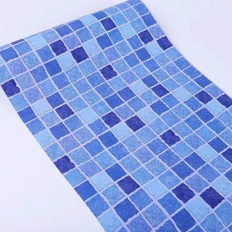 Pvc Mosaic Tiles Wallpaper Bathroom Toilet Pool Waterproof Stickers