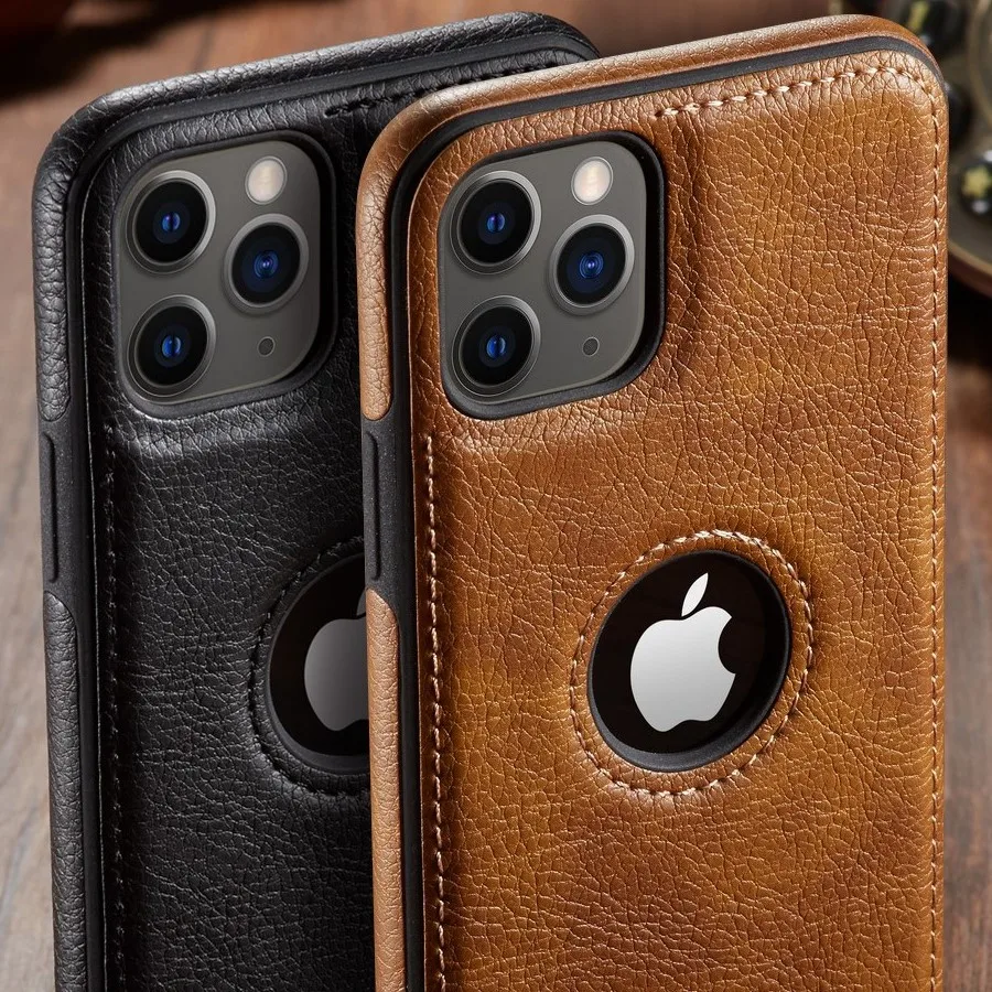 Чехол для iPhone 11 Pro Max роскошный винтажный тонкий задний из искусственной кожи iphone