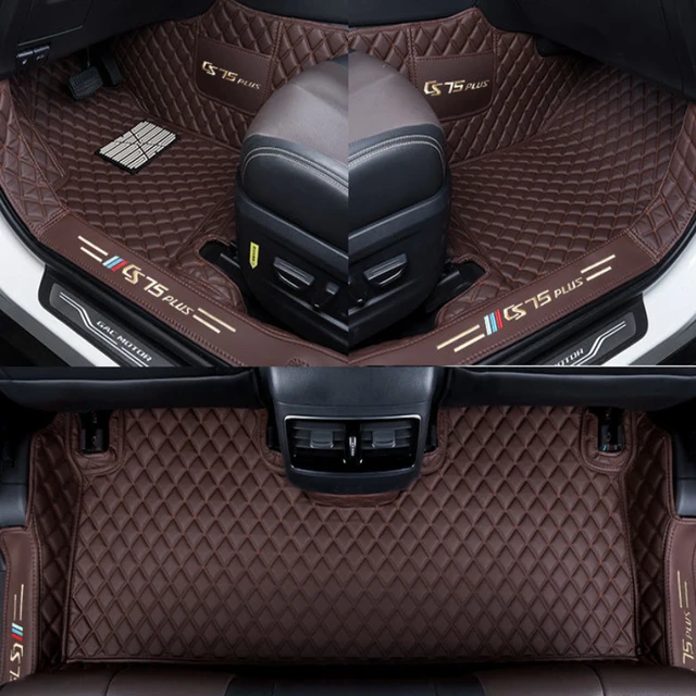 Car Floor Mats For Changan CS75 Plus 2021 2022 Double Layer Custom Auto Foot Pads Leather Carpet Cover Interior Floorliner Coffee One layer