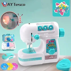 Machine à coudre de Simulation pour enfants, Mini meubles, jouet d'apprentissage éducatif, Design de vêtements, cadeaux créatifs pour filles 