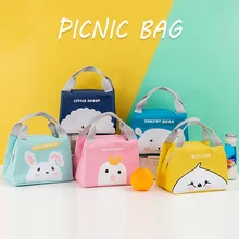 Термосумка Insulated Lunch Bag Oxford Cloth Zipper Bento Pocket Cartoon Lunch Food Tote Waterproof For Picnic Kids Bolsa Termica