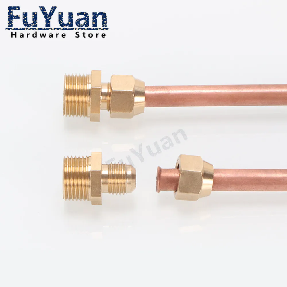 Air Conditioner Fitting Copper Flaring Directly Connector 1/4" 3/8" 1/2" to 6/8/10mm Pipe