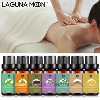 

Lagunamoon Pure Essential Oils 10ML Humidifier Diffuser Massage Orange Peppermint Eucalyptus Lemon Oil Essential