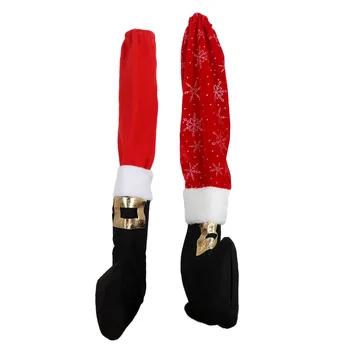 

1Pc Christmas Santa Elasticity Table Chair Legs Elasticity Feet Sock Sleeve Cover Floor Protector Tables Leg Covers Xmas Home De
