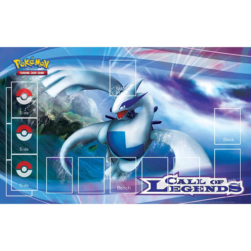 

Pokemon Call of Legends Lugia Playmat Animal Monsters Mat Trading Card Game Mat PTCG Accessories Mousepad Kids