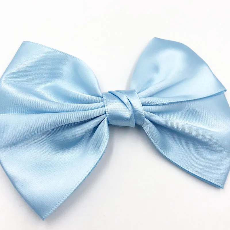 10pcs Big Satin Ribbon Bows Wedding Appliques Sewing Handmade Flowers B156