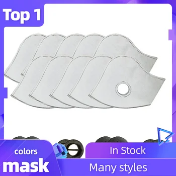 

Set Of 10 Mouth Mask Replaceable Filter Activated Carbon M2.5 Dust Proof Filters 4 Exhaust Valves Replacement Face Masks Gasket