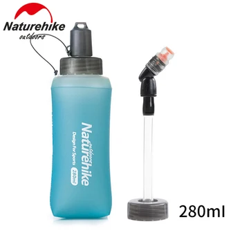 

280ml/420ml Food Grade TPU Safe Water Bottle Silicone Blue Sports Cycling Gym