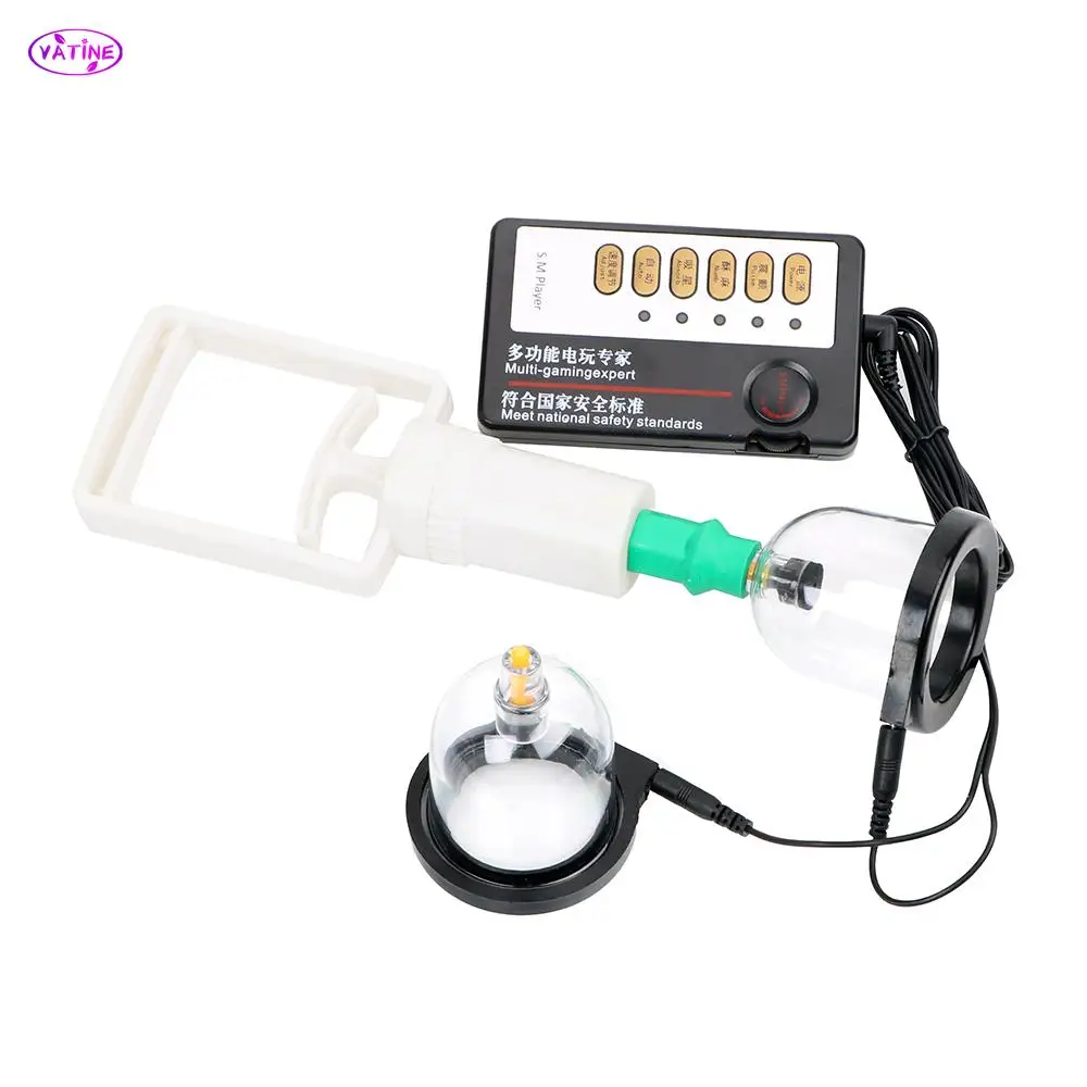 Nipple Sex Toys Electric Shock Stimulator Breast Enlargement Pump For Women