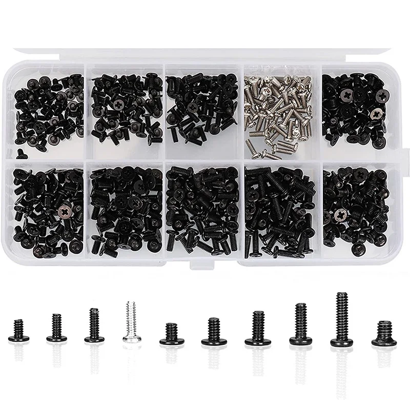 

500Pcs M2 M2.5 M3 Laptop Notebook Computer Screw Kit Set for IBM HP Dell Lenovo Samsung Sony Toshiba Gateway Acer