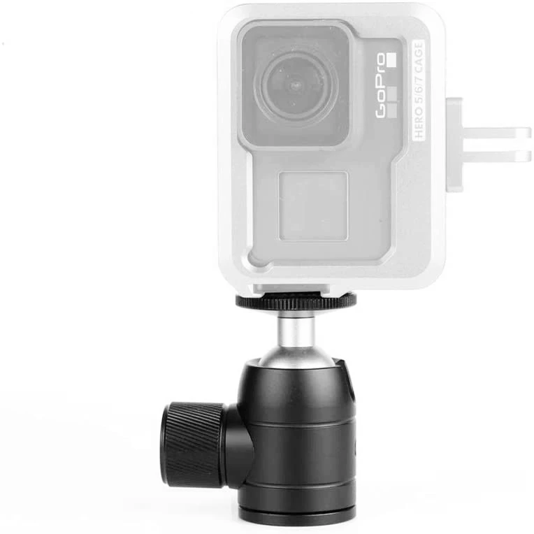 Mini Ball Head 1/4 inch Screw 360 Degree Rotatable Tripod Head for LED Light Tripod Monopod Slider Digital Camera Compact DSLR