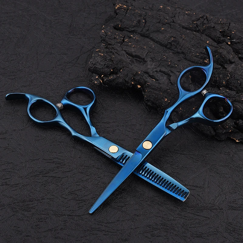 

Professional hairdressing scissors titanium salon scissors stainless steel stylist hairdressing tools tooth shear Flat shear set