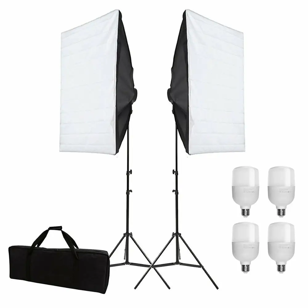 ZUOCHEN 6x25W LED Photo Studio Light Kit 50x70cm Softbox светильник ing набор софтбоксов Boom Arm для Facebook