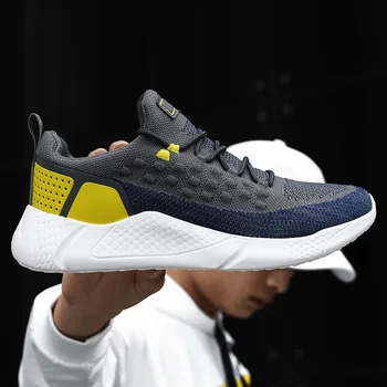 

Men Luxury Brand Breathable Mesh Flying Woven Casual Shoes Adult Plus Size Sneakers Men Light Footwear Leisure Shoes Comfort