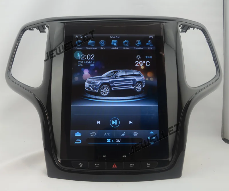 10," tesla стиль вертикальный экран android 6,0 четырехъядерный 32G Автомобильный gps Радио навигатор для Jeep Grand Cherokee