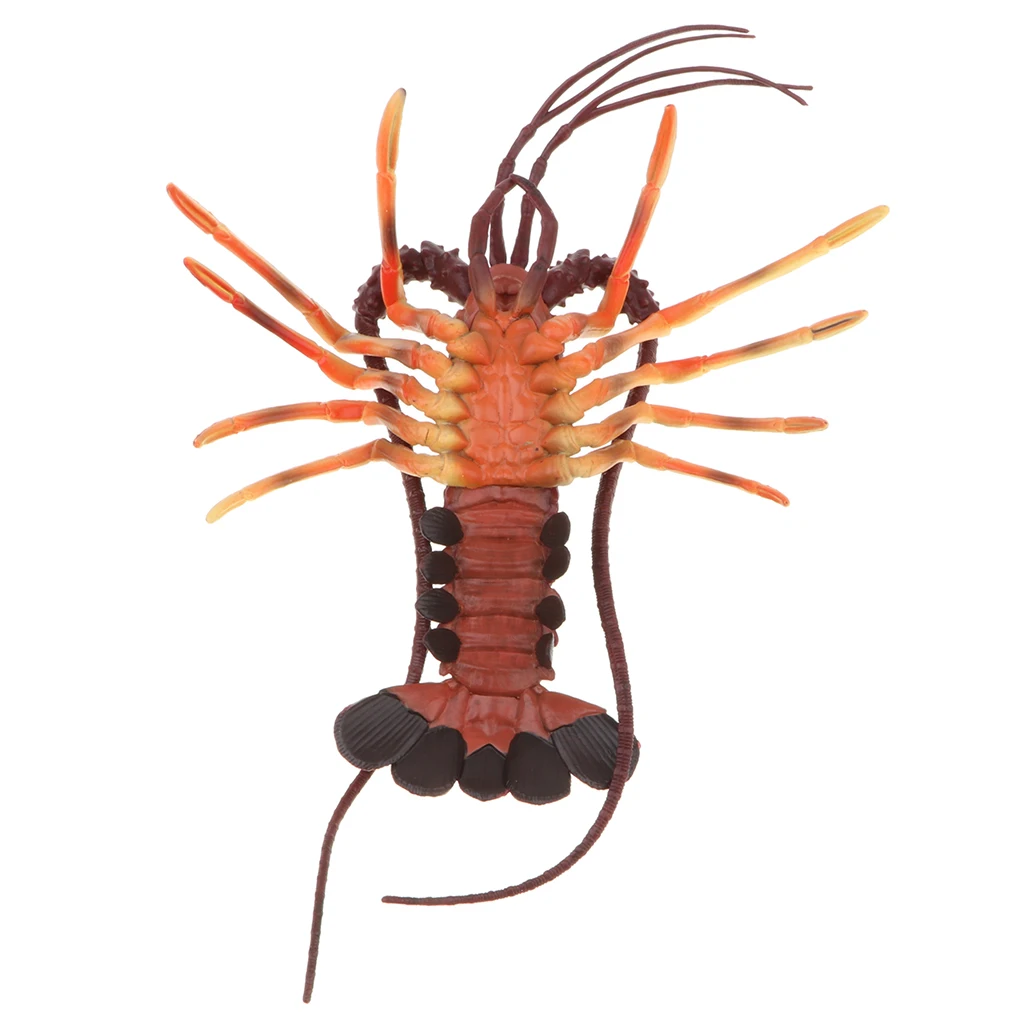 Plastic 15 Inch Spiny Lobster Ocean Creature Animal Model Figurine, Kids Teaching Toy Collectible