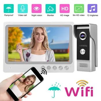 

9 Inch Smart WiFi Video Intercom Kit IP65 Waterproof Night Vision Support Photo Shooting Recording Access System 100-240V