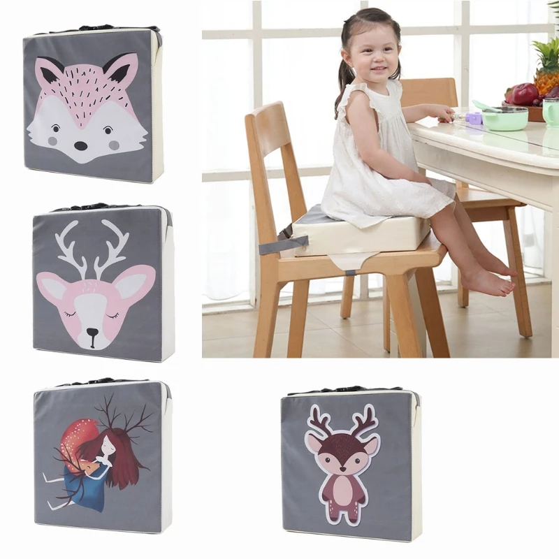 1X Baby Booster Seat Children Dining Chair Heightening Pad Cartoon Animal Mat 