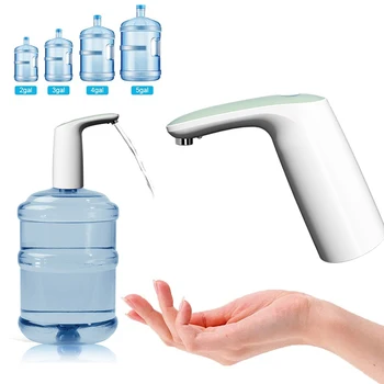 

LED Luminous Wireless Charging Automatic Touch Switch Water Pump Portable Electric Drinking Water Bottle Pump Dispenser