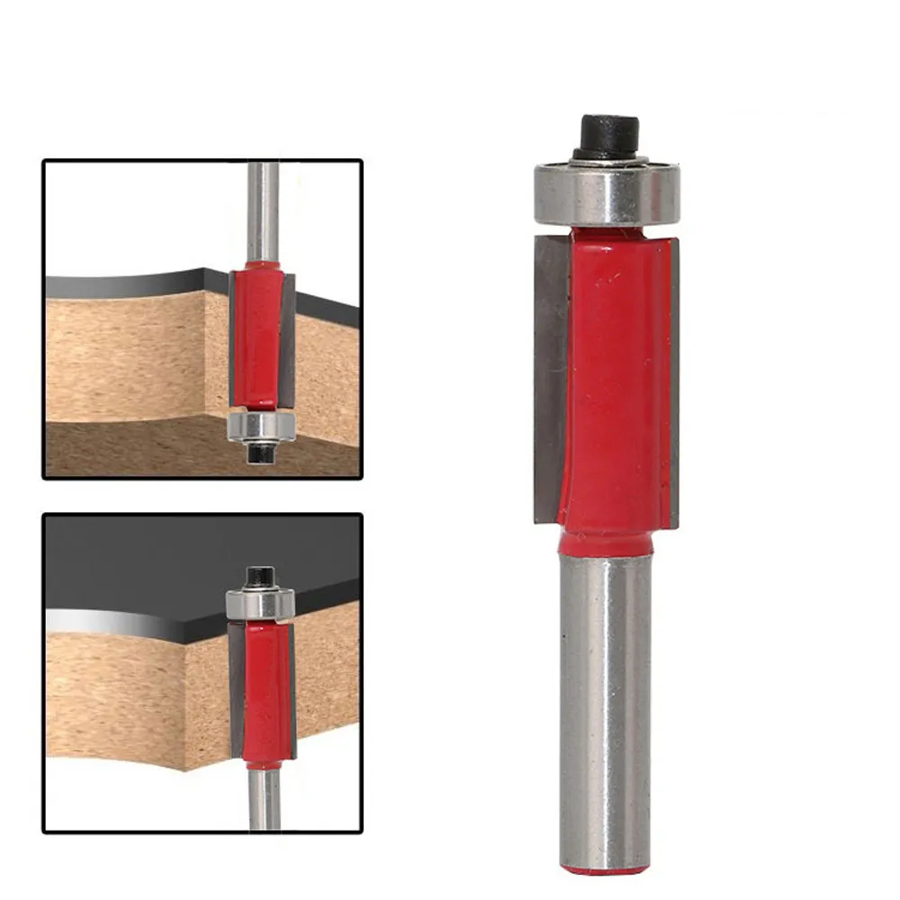 1pc Flush Trim Router Bit Shank Carpentry Flush Trim Bit Carving Woodworking Router Bitmilling cutter for Woodworking Tool 1/4''