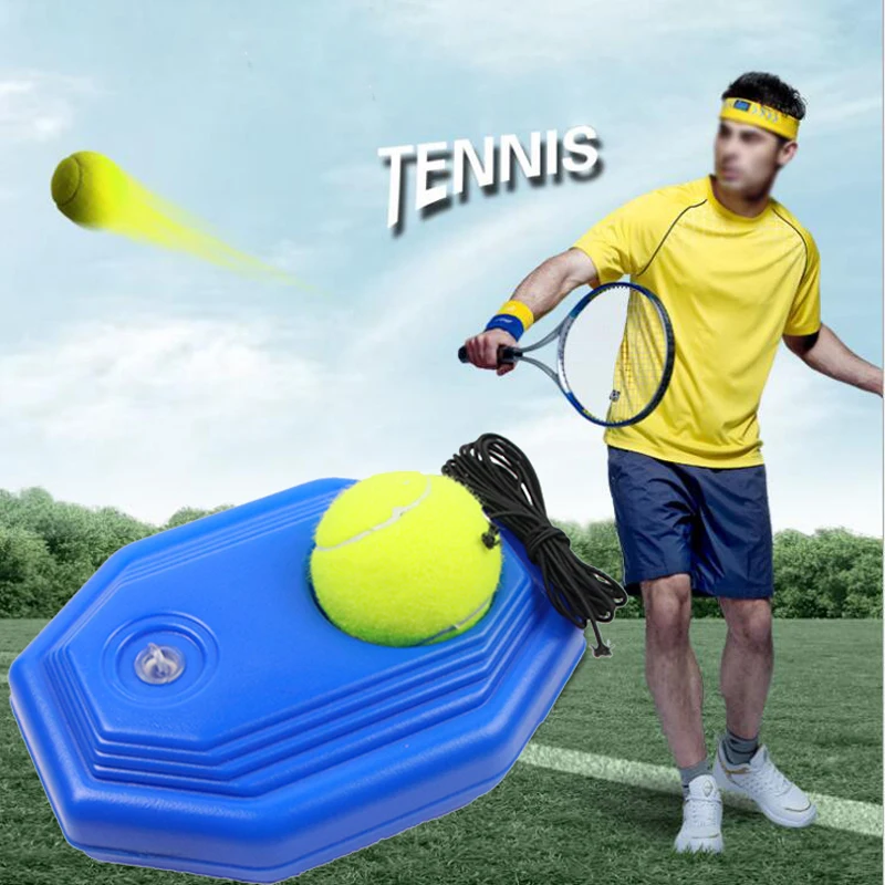 Heavy Duty Tennis Training Aids Tool With Elastic Rope Self Duty
