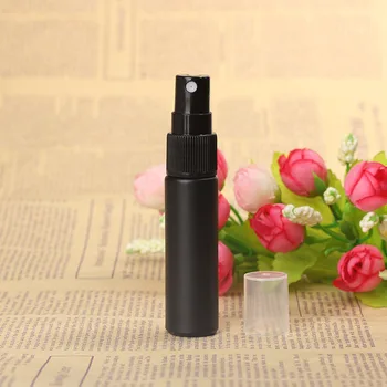

Empty portable glass perfume 10ml Small bottle frosted yellow black glass spray bottle 1/3 oz Atomizers Travel bottles