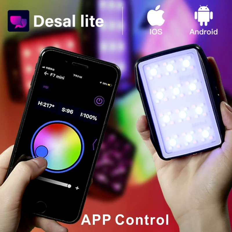Falcon Eyes 5W Pocket RGB LED Light Adsorbable
