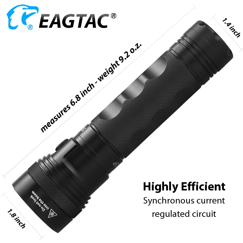 Светодиодный фонарик EAGTAC SX25A6 1494 люмен 6 батареек АА три выхода мгновенный