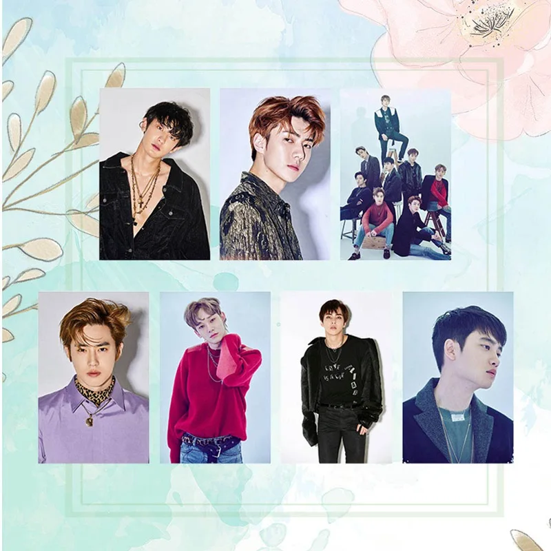 10 шт./компл. альбом KPOP EXO домашняя бумажная карта LOMO фото звезда держатель для карт