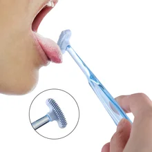 

Soft Silicone Tongue Scraper Double Sided Arc-shaped Tongue Cleaner Brush Dental Bad Breath Clean Hygiene Tool Health Care Tool