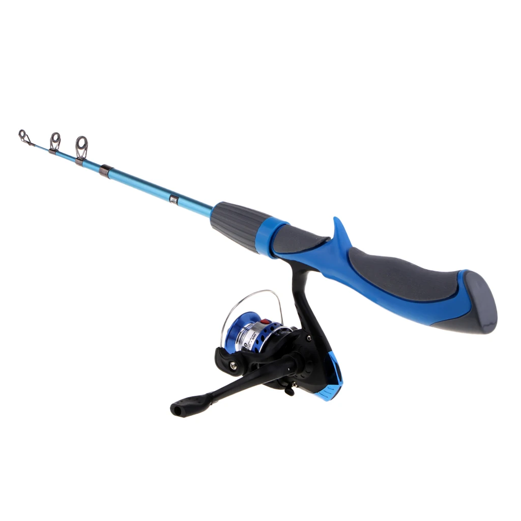 1.2m Ultra-Light Ice Fishing Rod and Reel Combo Super Hard Carbon Fiber Spinning Pole for Erch Fishing Lake Saltwater Freshwater