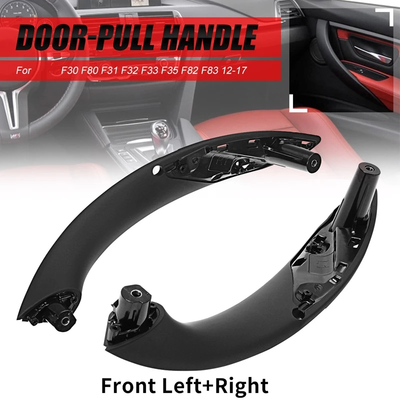 

Black Front Left/Right Car Inner Door Handle Trim Pull Grab Panel Handle For-BMW 3 4 Series F30 F80 Interior Door Handle