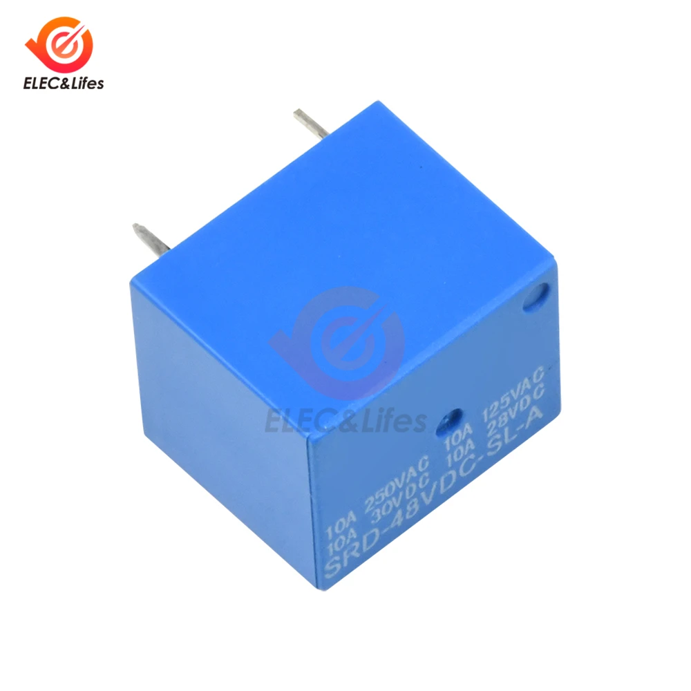 5 шт 5В реле постоянного тока SRD 05VDC SL A 12VDC 24VDC 48VDC 5V 12V 24V 48V 10A 250VAC PCB 4PIN T73|Реле| |