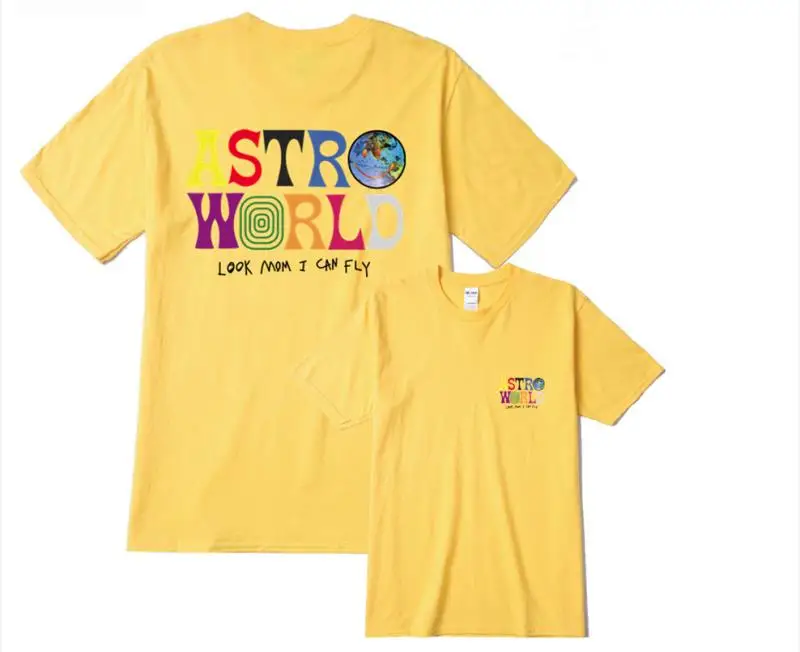 Футболка мужская и женская с надписью Travis Scotts ASTROWORLD Harajuku|Футболки| |