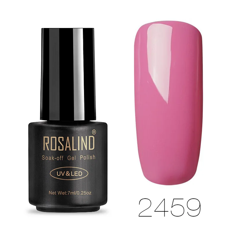 ROSALIND Розовый фиолетовый серия гель лак для ногтей все для маникюра ногти маникюр Топ База Набор дизайн ногтей гель лаки - Цвет: RA2459