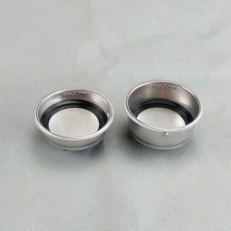 51mm Italian Coffee Machine Accessories Pressure Cup Filter with Black Ring Removable Powder Cup Powder Bowl Basket for Coffee Machine Filter Bowl