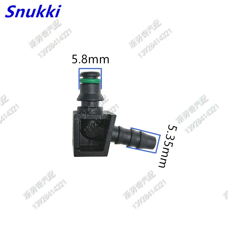 

Rail Injector Return Oil Backflow Pipe Connector Tee connector L Type 45 degree SMALL Plastic connector 5pcs a lot