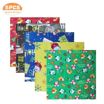 

5pcs Christmas Series Printed Cotton Fabric DIY Cartoon Face Mask Patchwork Telas Sewing Baby Toy Bedding Quilting Cloth