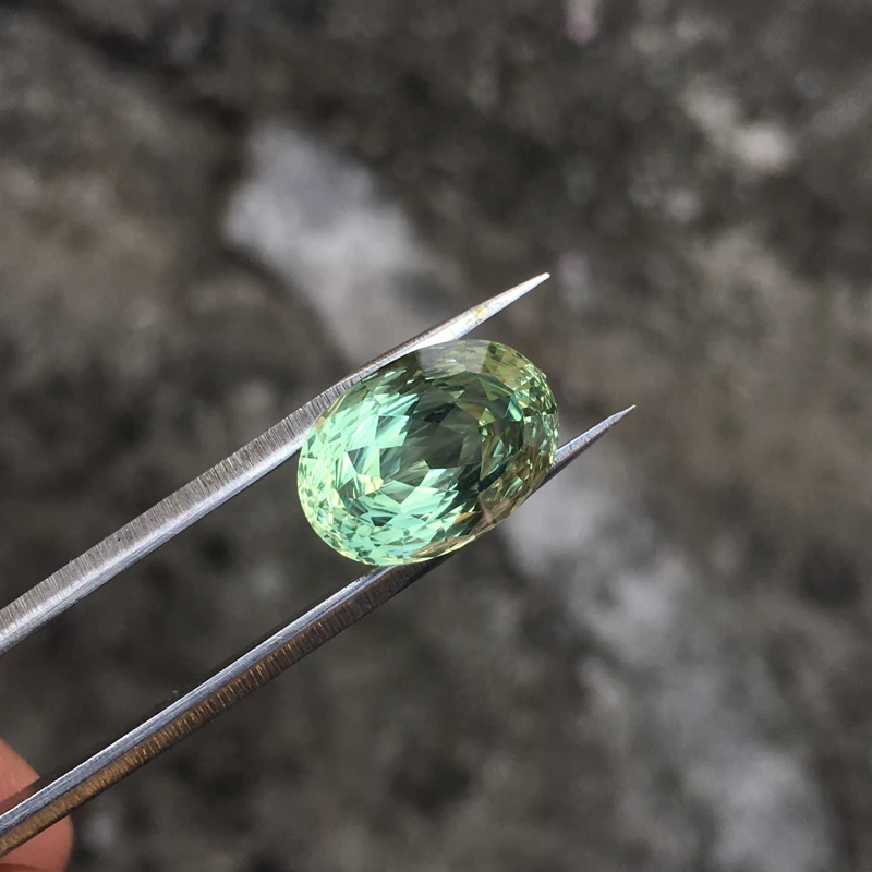 CSJ натуральный зеленый аметист свободные драгоценные камни кварц Oval10* 14 мм 6ct птичья огранка для Diy Хорошее ювелирное изделие 925 Серебряное, Золотое кольцо Крепление