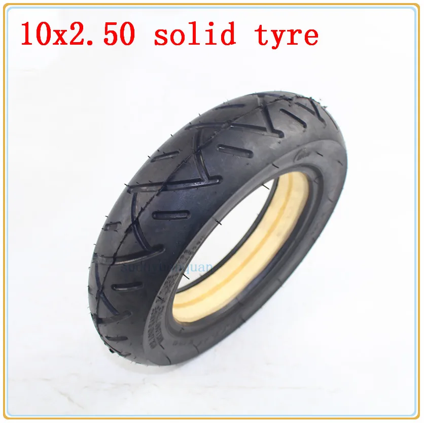 Скутер шины вакуумные твердые шины 10x2,50 для 10 дюймов Электрический балансировочный скутер Ховерборд Избегайте непневматические шины 10x2,125